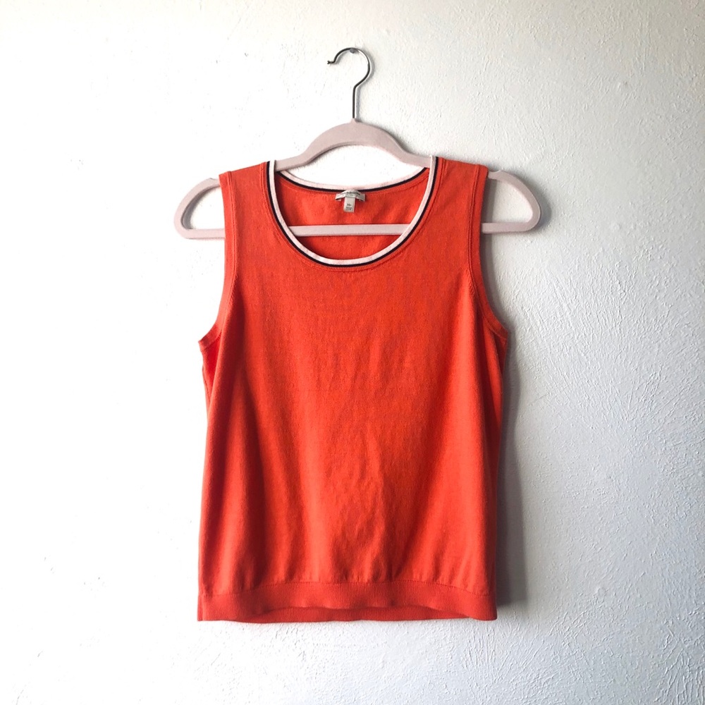🎉 Final Price Talbots orange knit tank top A8